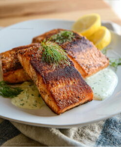 Seared Salmon Lemon Dill Sauce Recipe