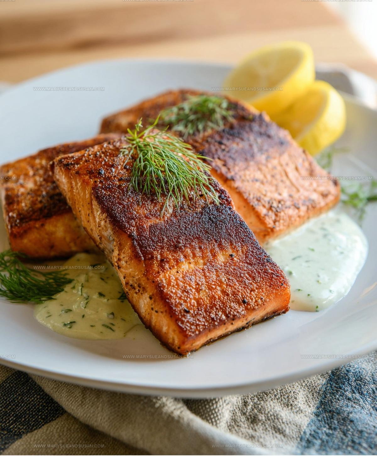 Seared Salmon Lemon Dill Sauce Recipe