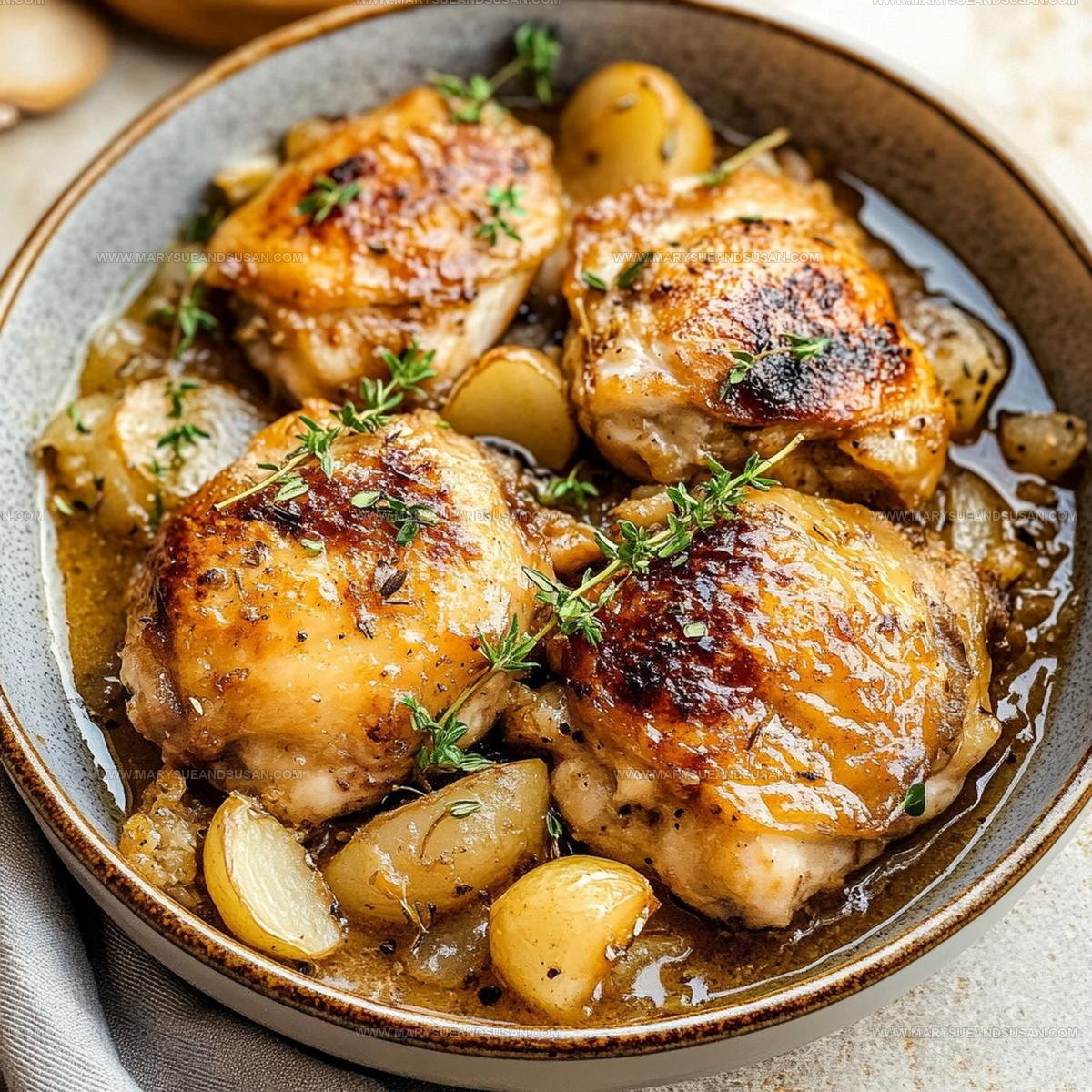 Apple Cider Braised Chicken Thighs Recipe