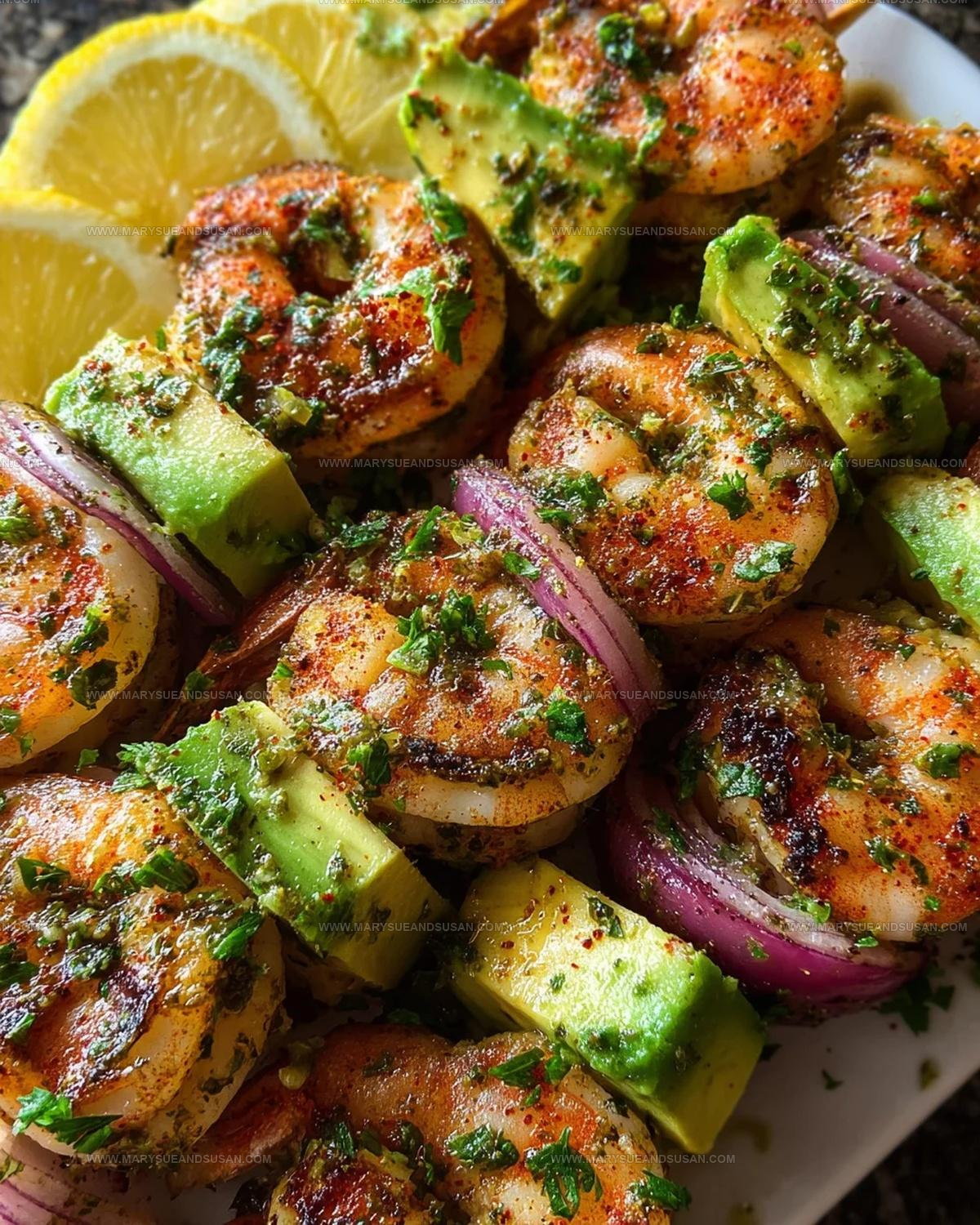 Garlic Shrimp Avocado Skewers Recipe