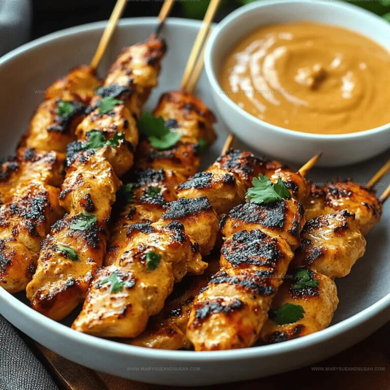 Juicy Chicken Satay with Peanut Sauce Recipe