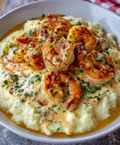 Date Night Garlic Shrimp Mashed Potatoes Recipe