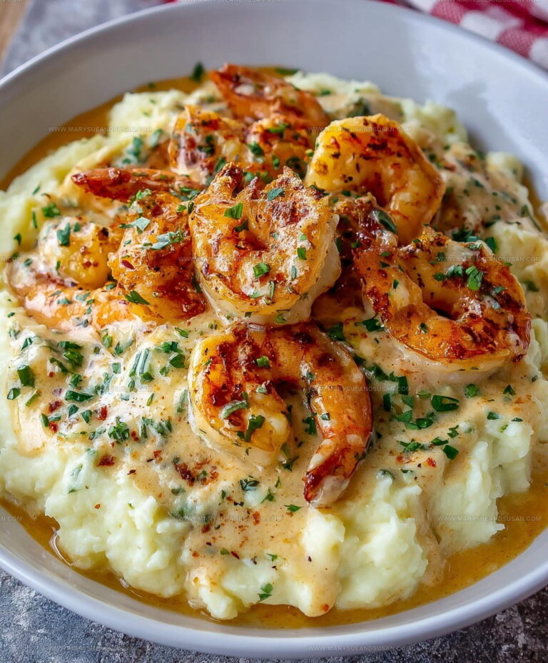Date Night Garlic Shrimp Mashed Potatoes Recipe