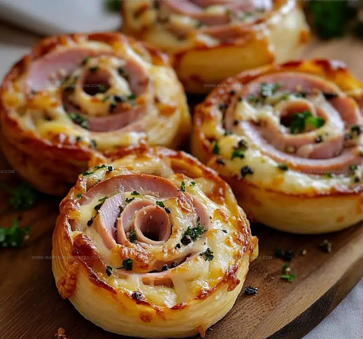 Warm Ham and Cheese Pinwheels Recipe