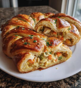 Chicken Pot Pie Crescent Braid Recipe