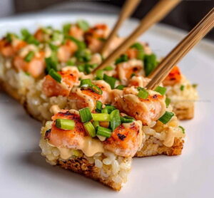 Crispy Salmon Rice Recipe