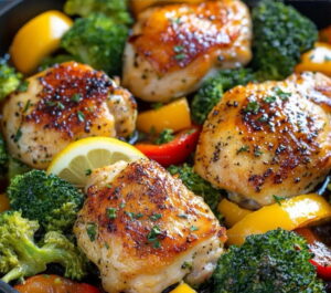 Lemon Garlic Chicken And Vegetables Recipe