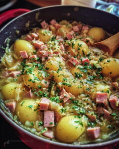 Comfort-Style Stewed Potatoes Ham Recipe