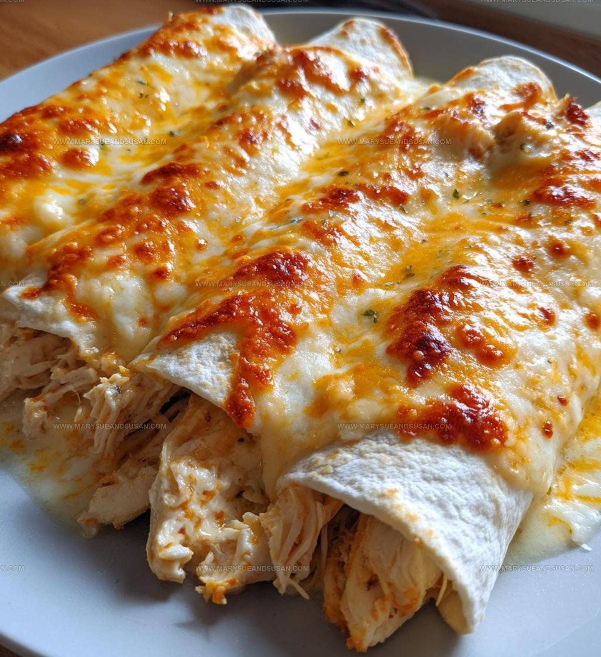 Cheesy Chicken Enchiladas With Creamy Sauce Recipe
