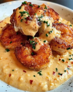 Crispy Shrimp and Grits with Crab Sauce Recipe