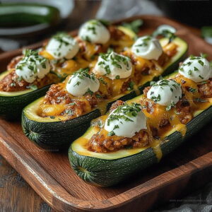 Fresh Chicken Zucchini Boats Recipe