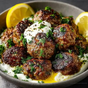Mediterranean Chicken Kofta Yogurt Sauce Recipe