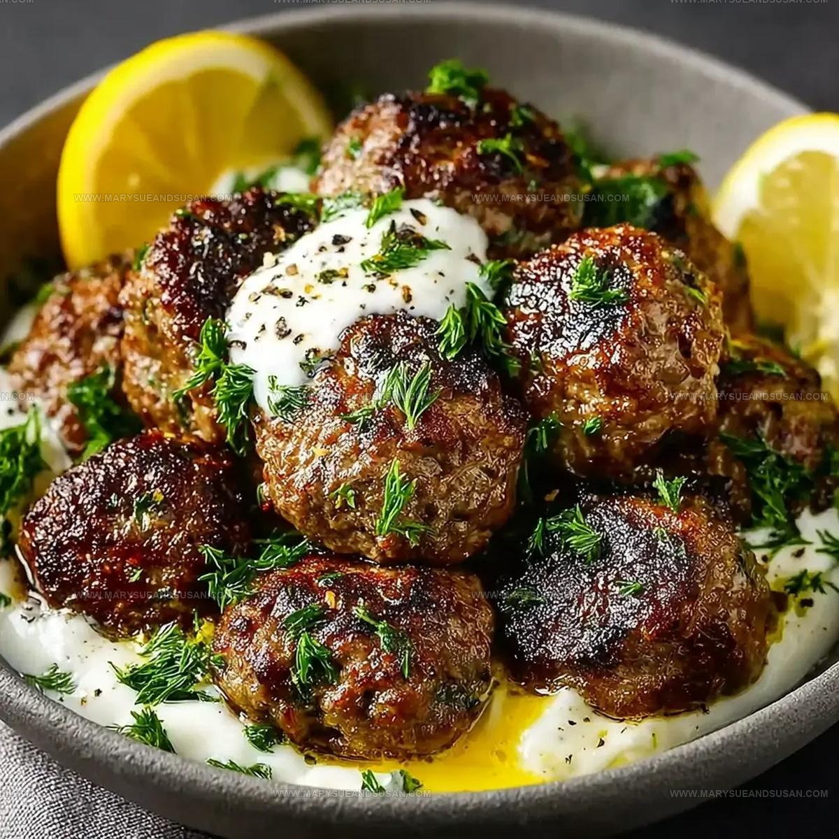 Mediterranean Chicken Kofta Yogurt Sauce Recipe
