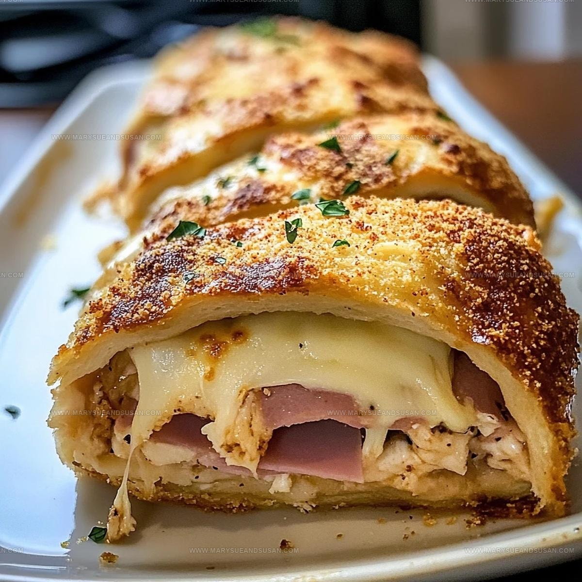 Crispy Chicken Cordon Bleu Stromboli Recipe
