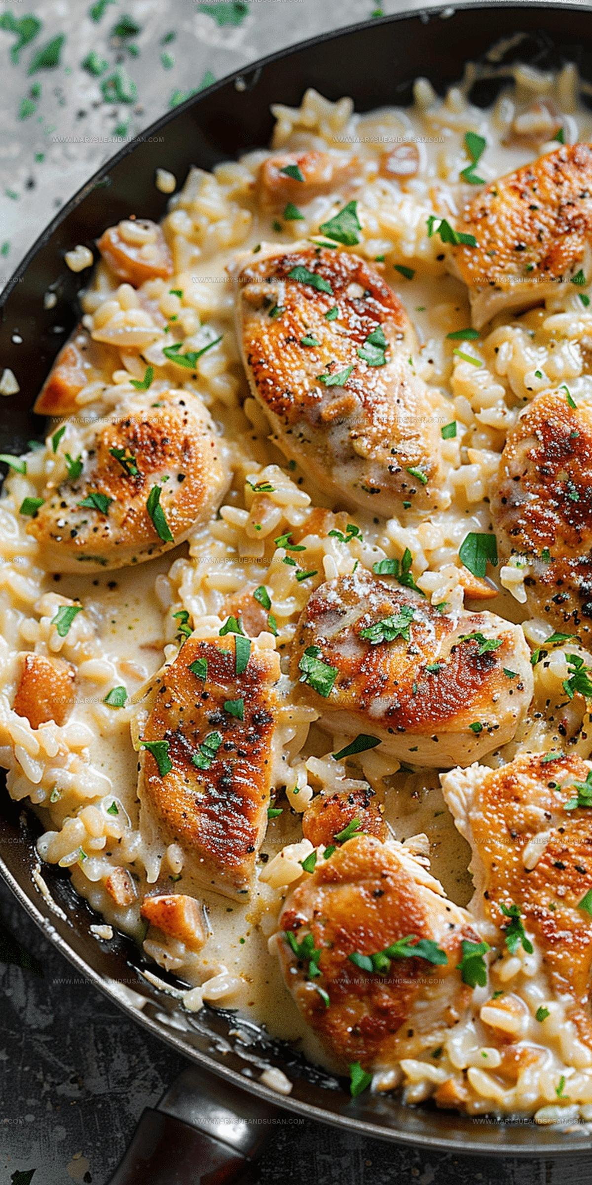 Creamy One Pan Parmesan Chicken Rice Recipe