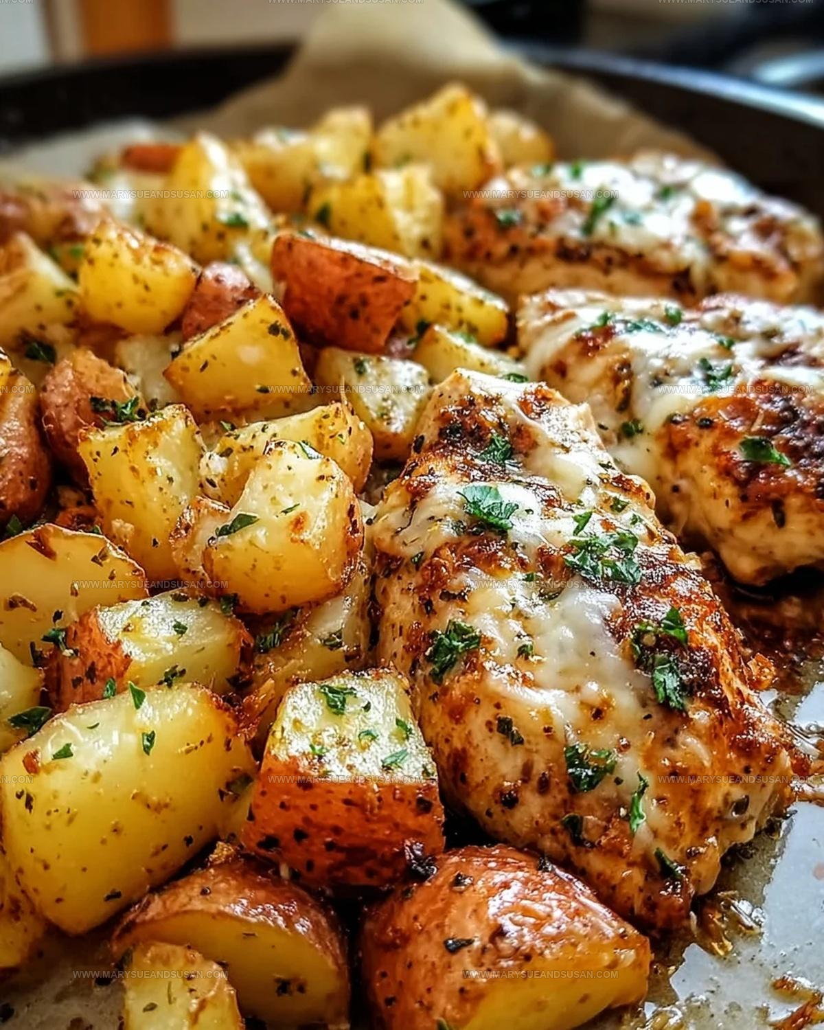 Herb Roasted Garlic Parmesan Chicken Potatoes Recipe