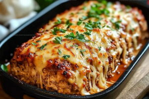 Family-Size Garlic Parmesan Chicken Meatloaf Recipe