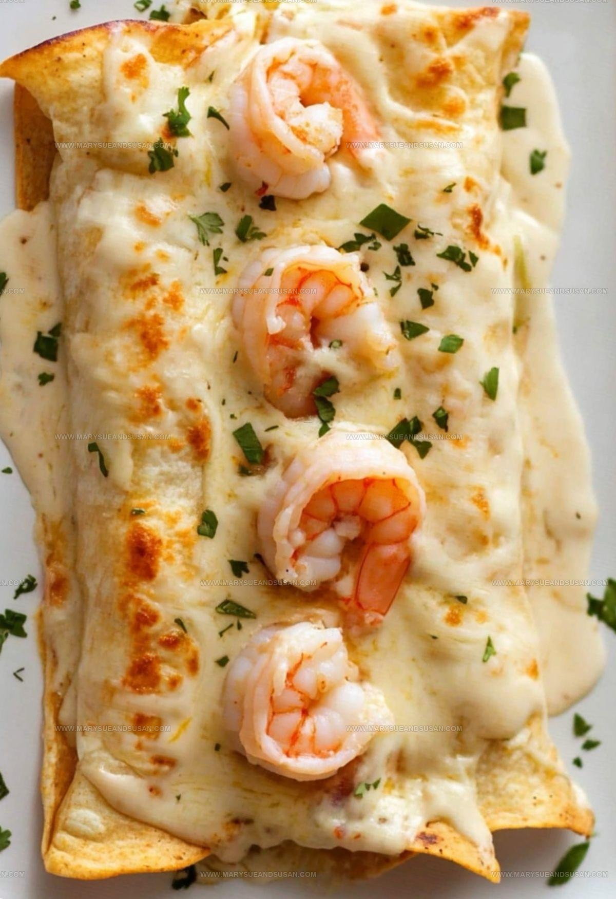 Creamy Salsa Verde Shrimp Enchiladas Recipe