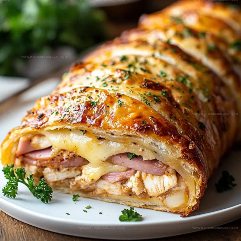 Baked Chicken Cordon Bleu Stromboli Recipe