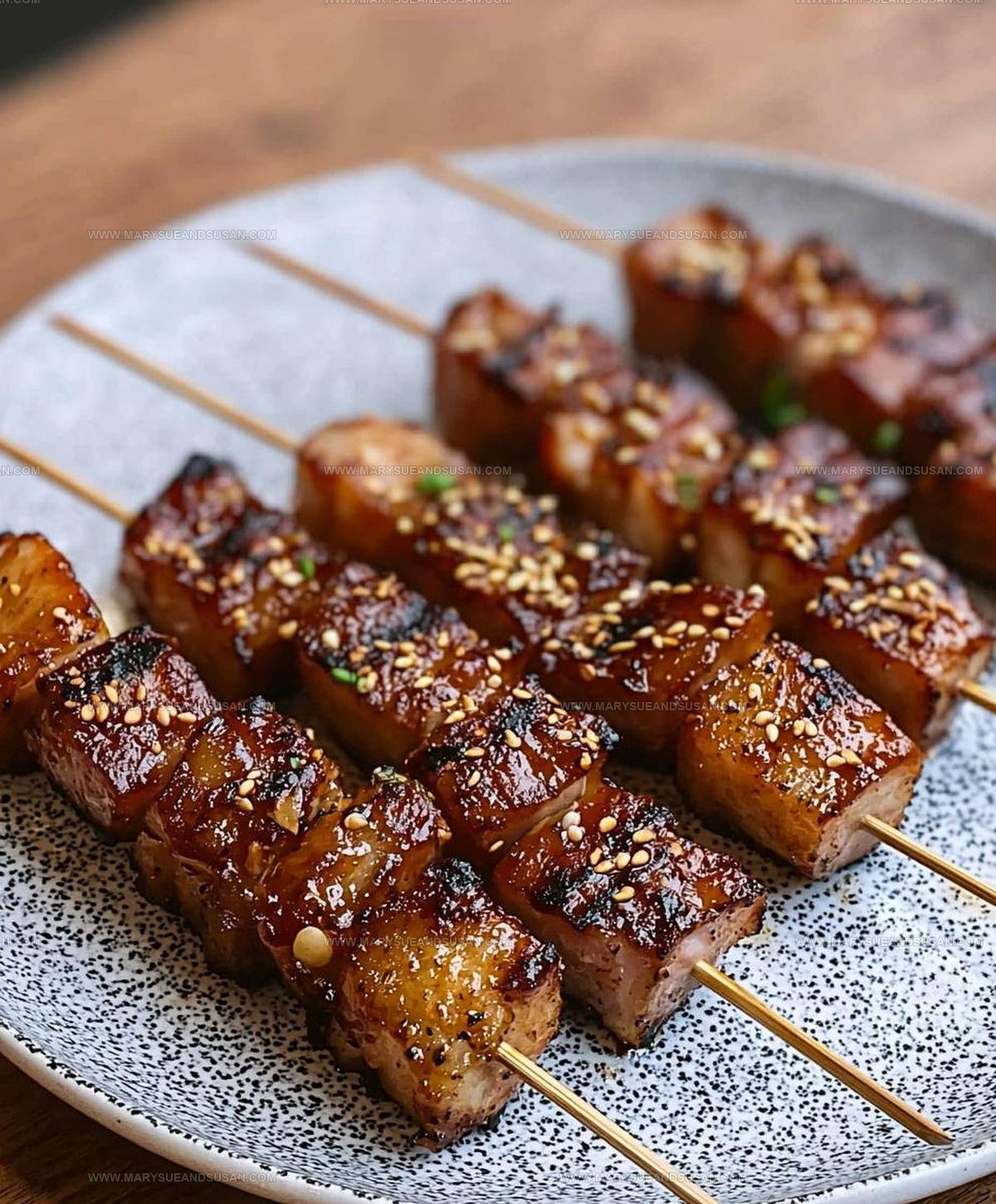 Crispy Pork Belly Skewers Recipe