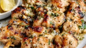 Garlic Parmesan Chicken Kebabs Recipe