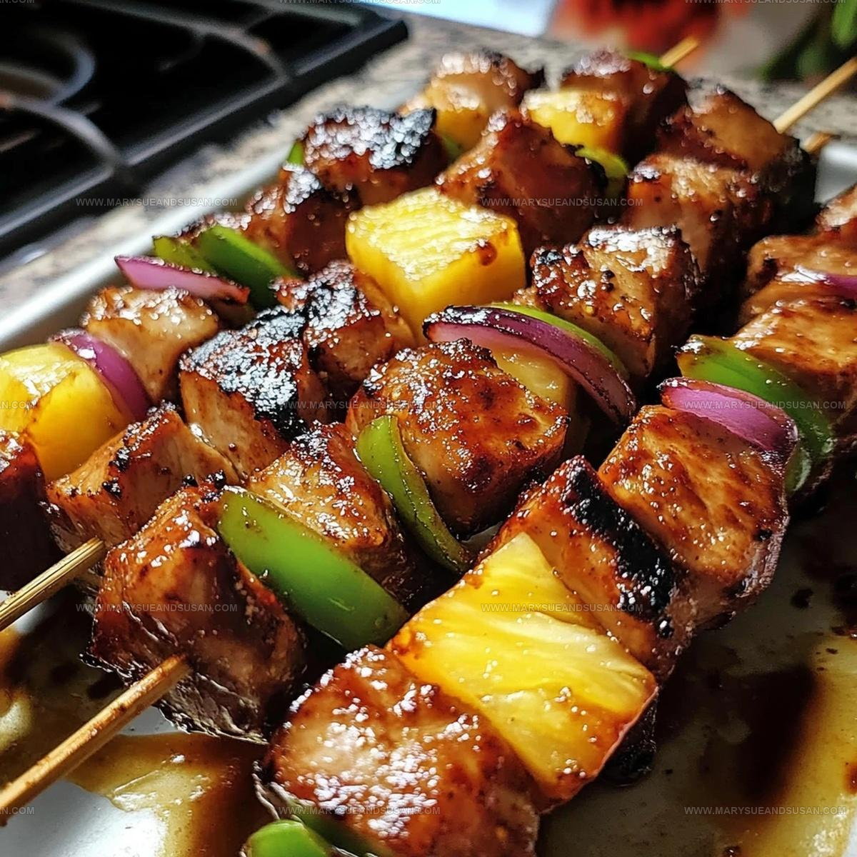 Grilled Pineapple BBQ Pork Skewers Recipe