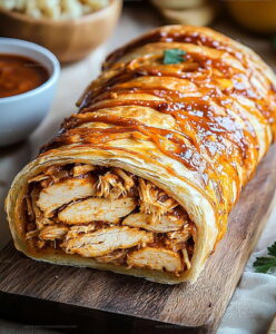 BBQ Chicken Stuffed Stromboli Recipe
