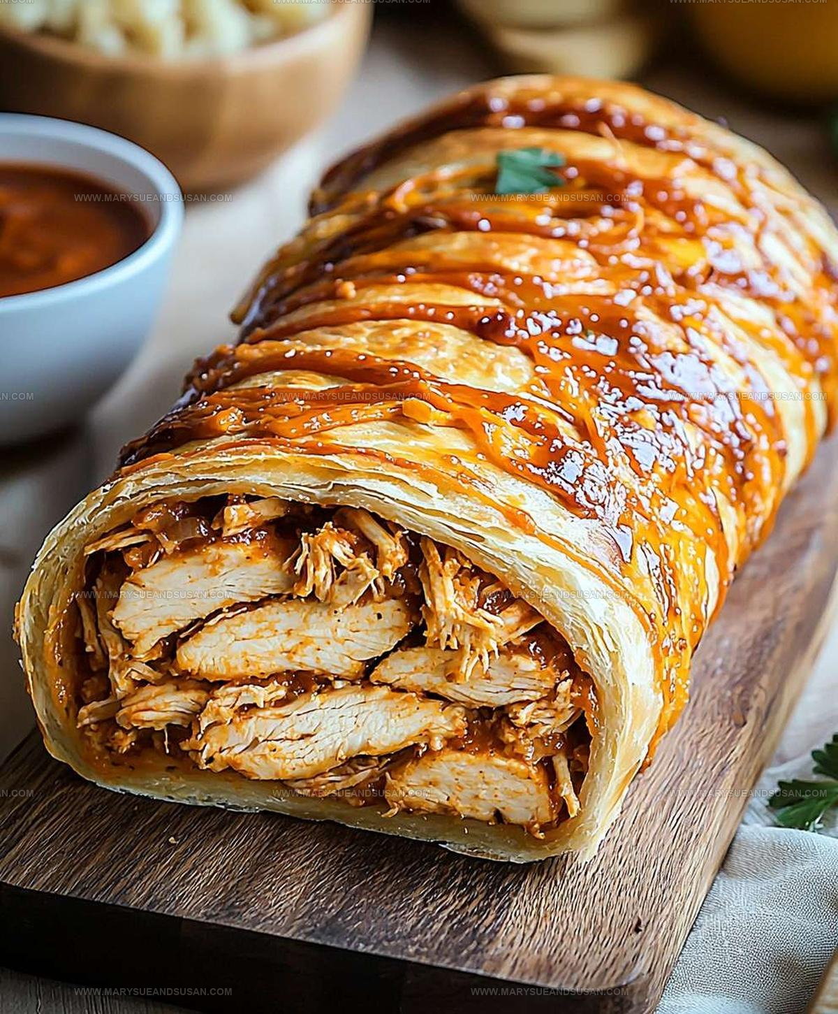 BBQ Chicken Stuffed Stromboli Recipe