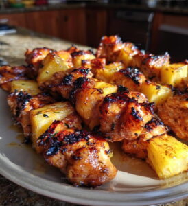Pineapple Grilled Chicken Kebabs Recipe