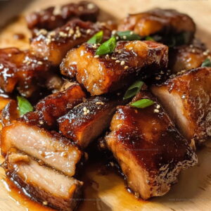 Sticky Glazed Honey Pork Belly Recipe