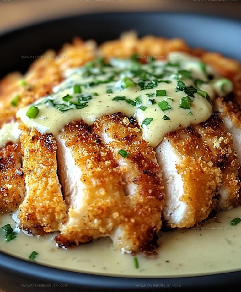 Parmesan Crusted Chicken Creamy Garlic Sauce Recipe