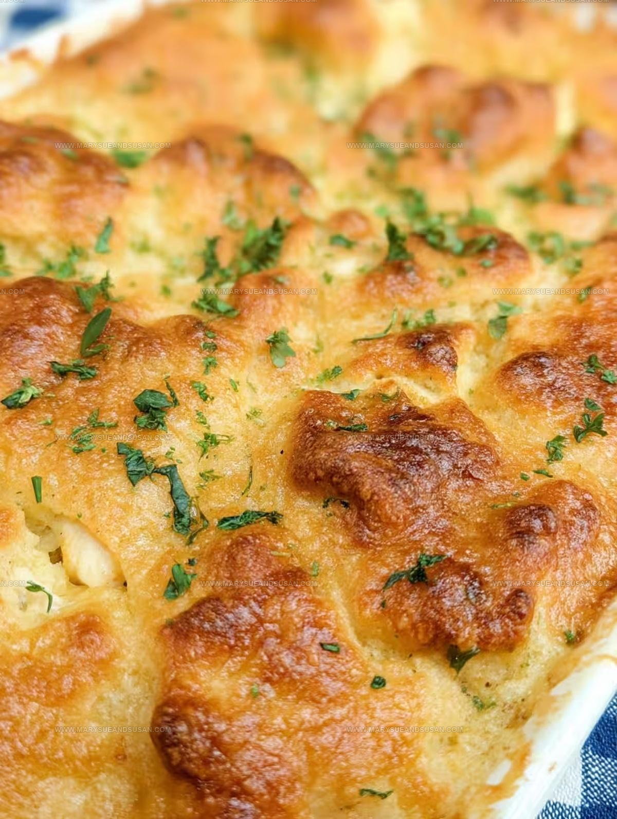 Biscuit Topped Cheddar Bay Chicken Cobbler Recipe