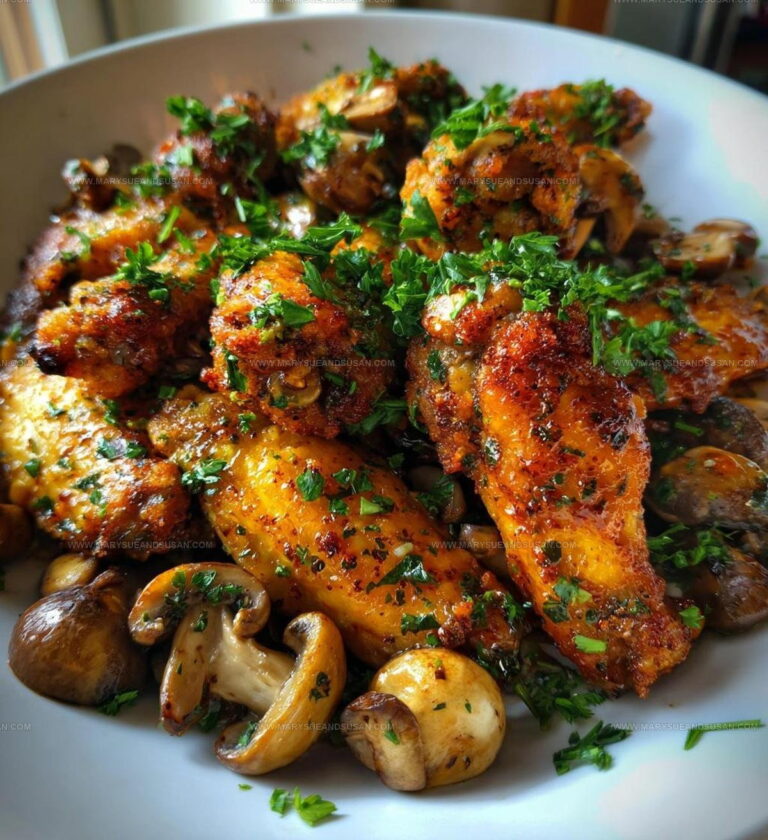 Chicken Wings With Mushrooms Recipe