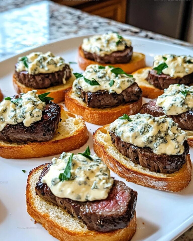 Beef Tenderloin Gorgonzola Crostini Recipe