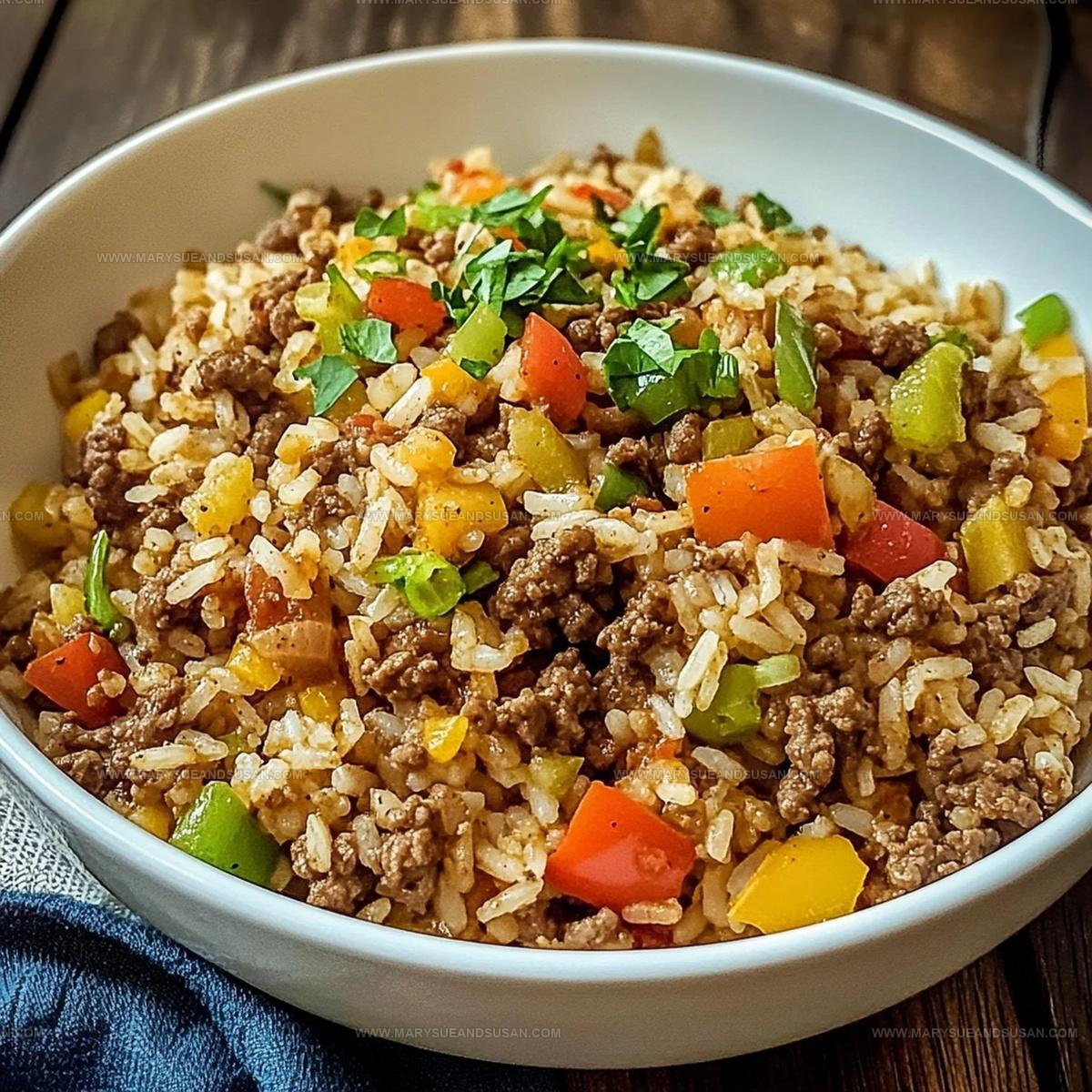 Cajun Style Dirty Rice Ground Beef Recipe