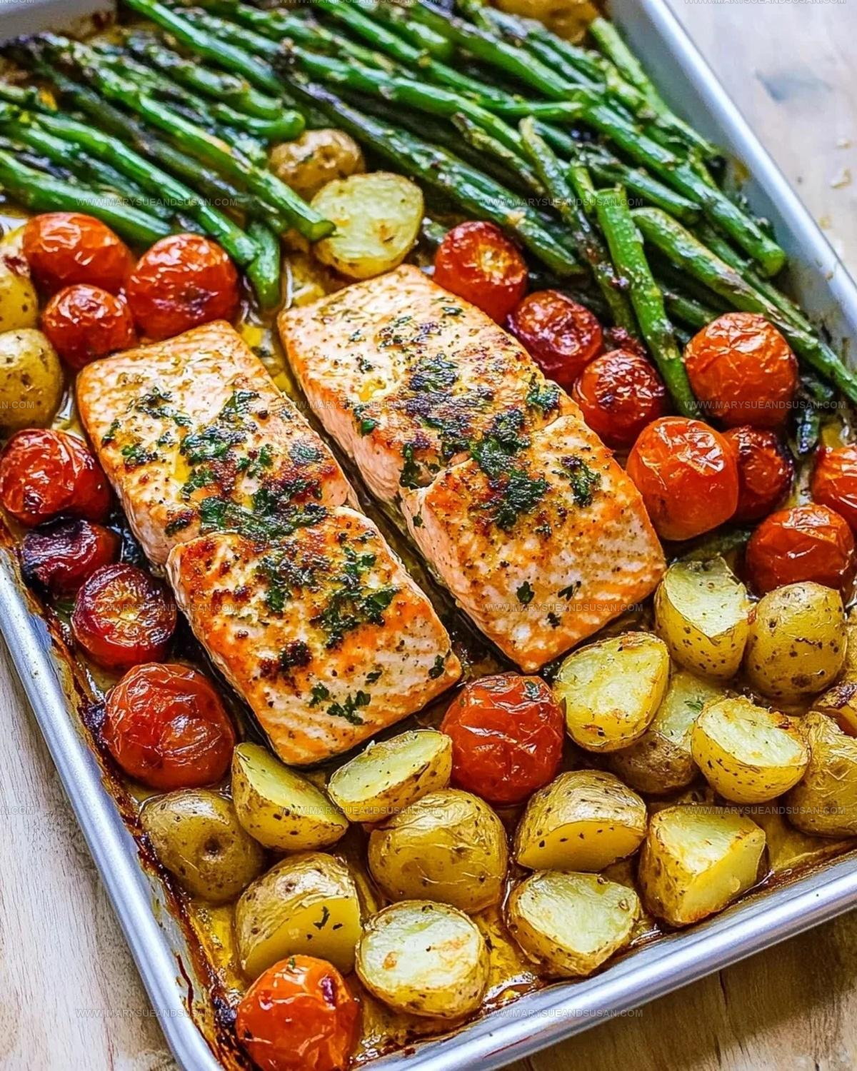 Garlic Herb Salmon and Veggies Recipe