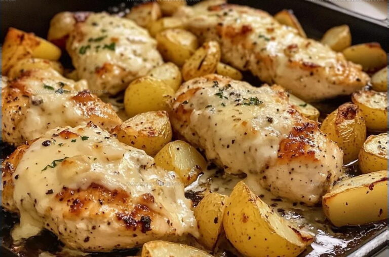 Rustic Garlic Parmesan Chicken Potatoes Recipe