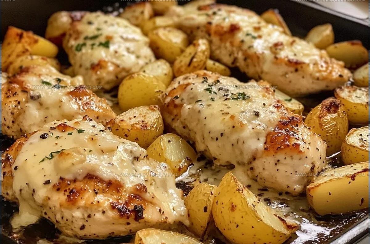 Rustic Garlic Parmesan Chicken Potatoes Recipe