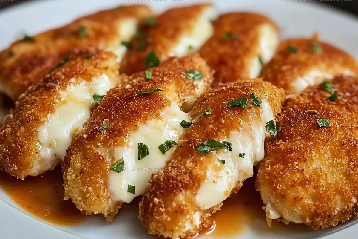 Cheese-Stuffed Mozzarella Lava Chicken Tenders Recipe