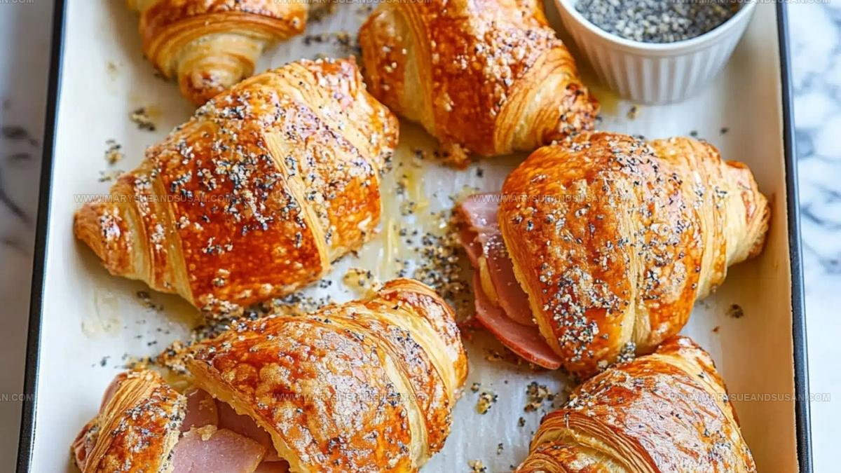Baked Ham And Cheese Croissants Recipe