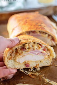 Crispy Baked Chicken Cordon Bleu Stromboli Recipe