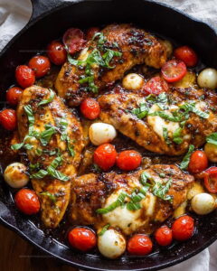 One Pan Weeknight Balsamic Chicken Recipe