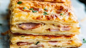 Ham and Cheese Puff Pastry Stacks Recipe