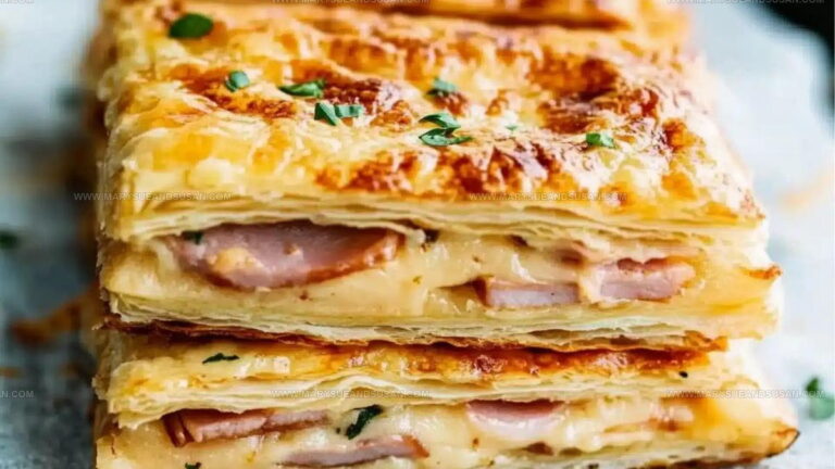 Ham and Cheese Puff Pastry Stacks Recipe