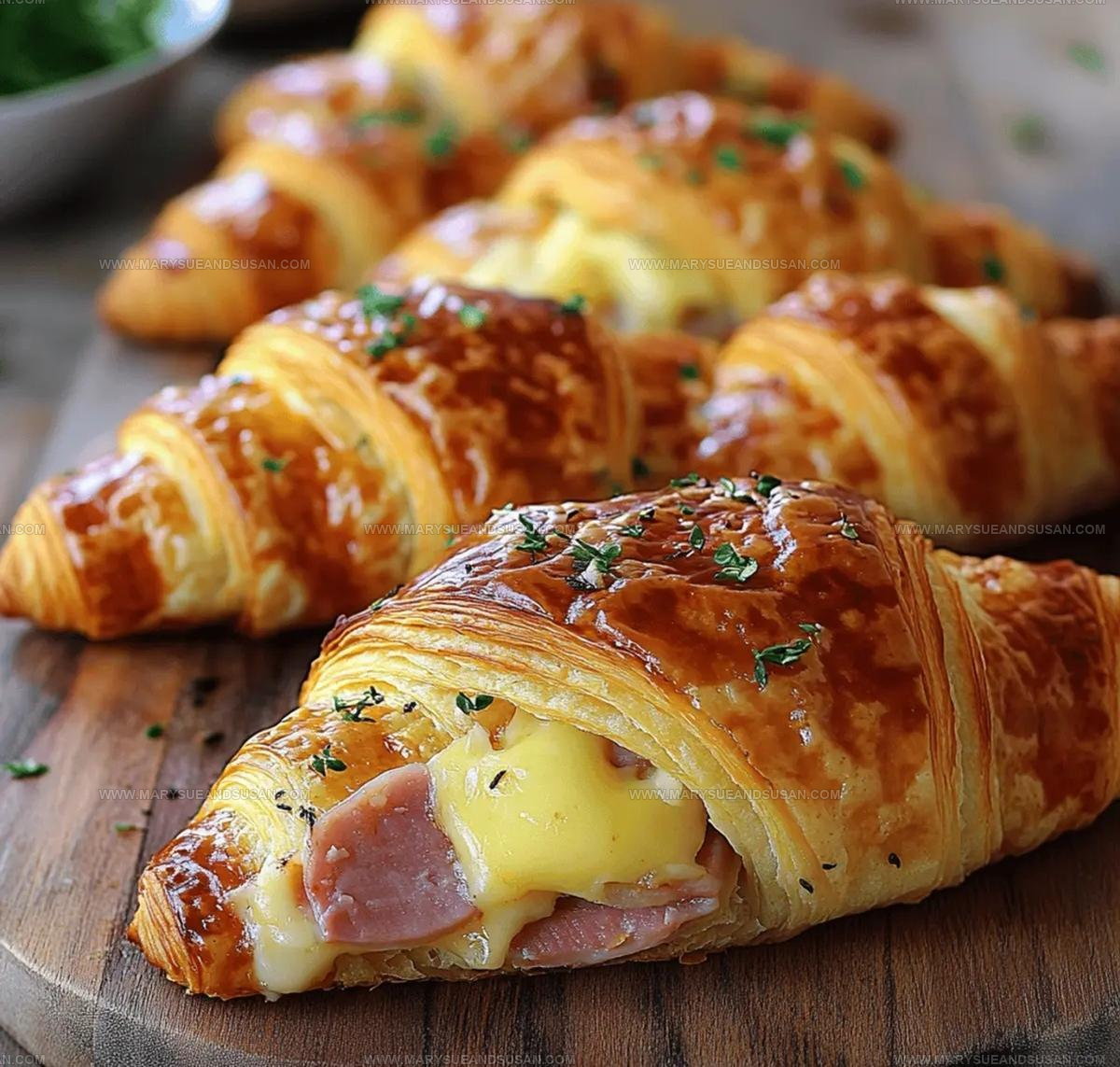 Buttery Ham Cheese Croissants Recipe