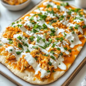 Spicy Buffalo Chicken Flatbread Recipe