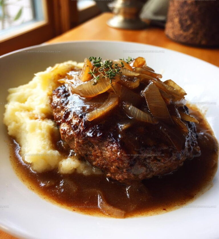 Onion Gravy Smothered Hamburger Steak Recipe