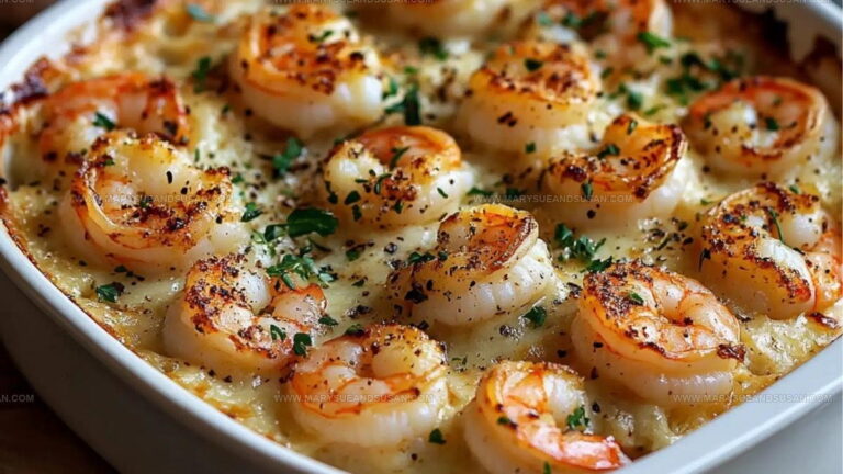 Baked Garlic Shrimp Gratin Recipe