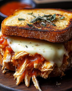 Skillet Lazy Chicken Parmesan Grilled Cheese Recipe