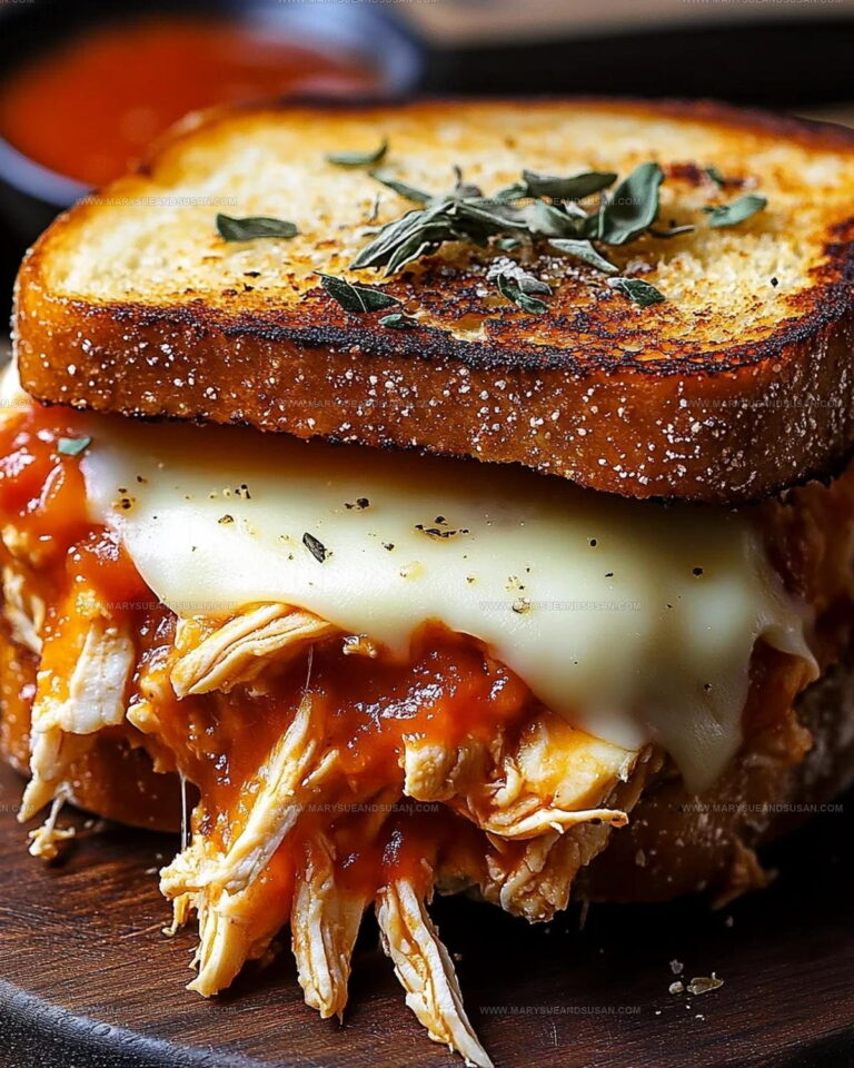 Skillet Lazy Chicken Parmesan Grilled Cheese Recipe